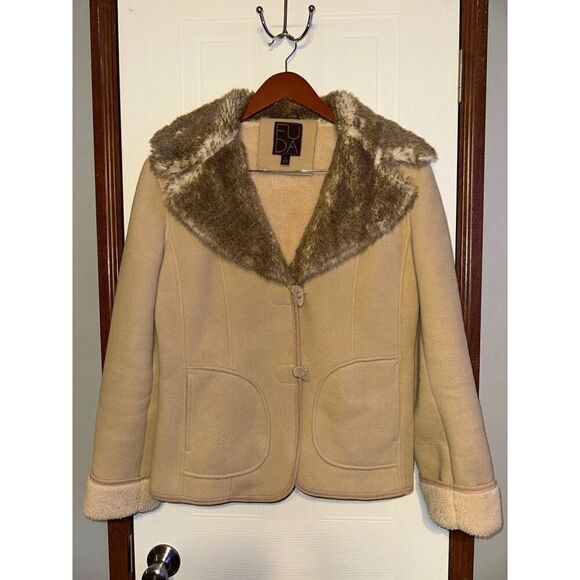 FUDA Vintage 90’s Faux Fur Winter Coat  Size Medium - Picture 1 of 15